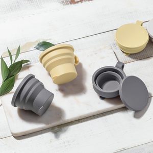 Gobelet de voyage pliable en silicone YDS Mini, réutilisable, qualité alimentaire, sans BPA, léger, incassable, portable, gobelet pliable en silicone - Product Image 1