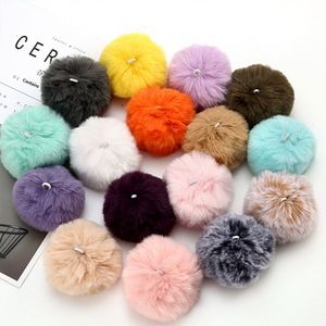 Pom Pom Keychain, Faux Rabbit Fur Fluffy Pompoms Keyring for Women Purse Handbag Bag Pendant DIY Crafts Tote Pendant Purse Charm - Product Image 6