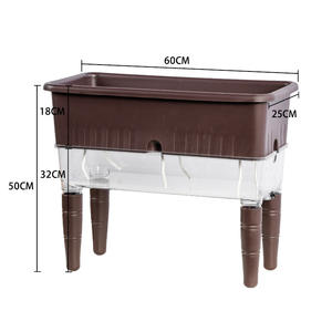 P442 Bac de culture rectangulaire amélioré pour balcon, en plastique épaissi et durable, auto-arrosant, spécialisé pour la culture de légumes - Product Image 4