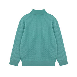 Bán Buôn Biểu Tượng Tùy Chỉnh Thiết Kế OEM ODM Dài Tay Áo Khăn Choàng Cổ Áo Ngư Dân Tốt Nhất Áo Thun Áo Len Của Nam Giới Tinh Khiết Dệt Kim Làm Việc Mùa Thu - Product Image 3