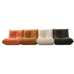 Sofá Individual Moderno <span class=keywords><strong>Naranja</strong></span> de Pana para Sala de Estar, Venta al por Mayor de Fábrica para Espacios Pequeños, Sofá Perezoso Comprimido de Estilo Moderno - Product Image 4