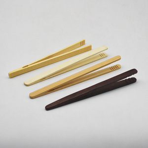Pinzas de té de bambú al por mayor, pinzas de té de ébano, accesorios para el juego del té, herramientas de ceremonia del té de los Seis Caballeros con punta recta - Product Image 2