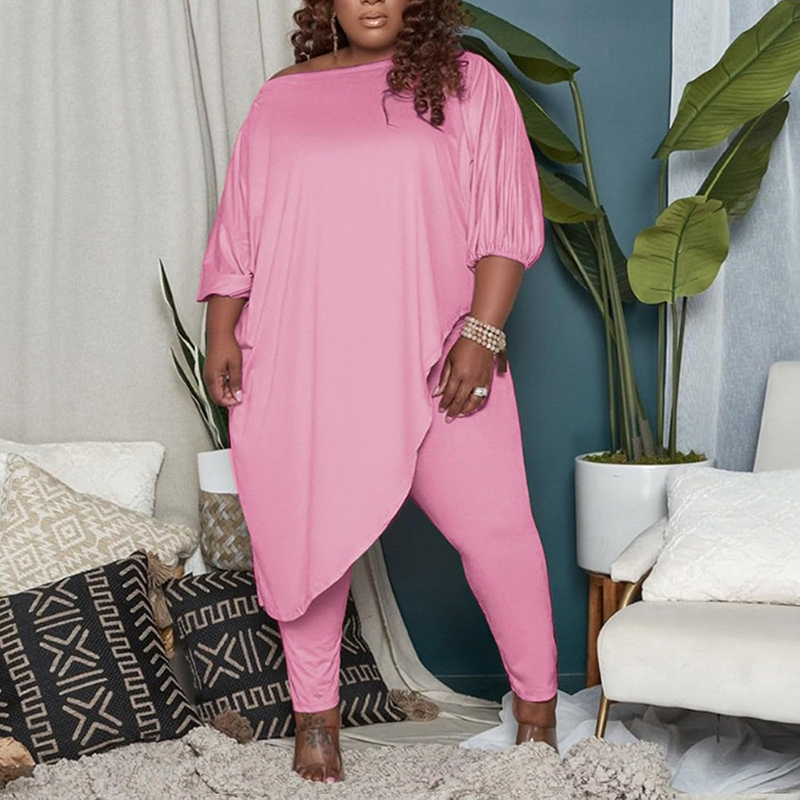 Completo Tuta Rosa Taglie Forti