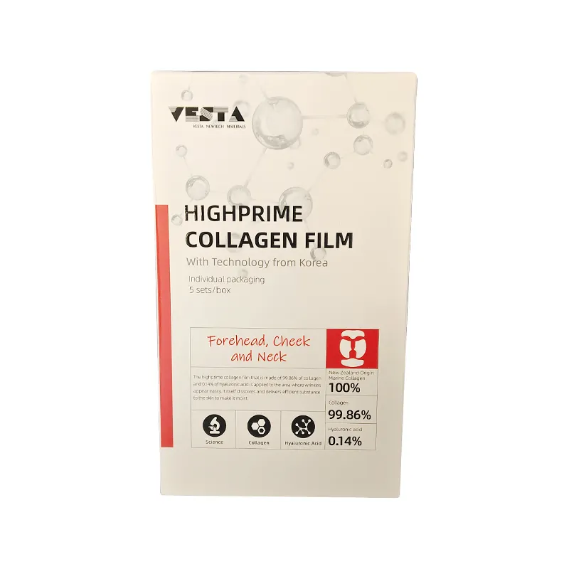 Vesta-Lámina de colágeno Facial Soluble en agua para el cuidado de la piel, Colágeno Hidrolizado Highprime, película para Lifting Facial