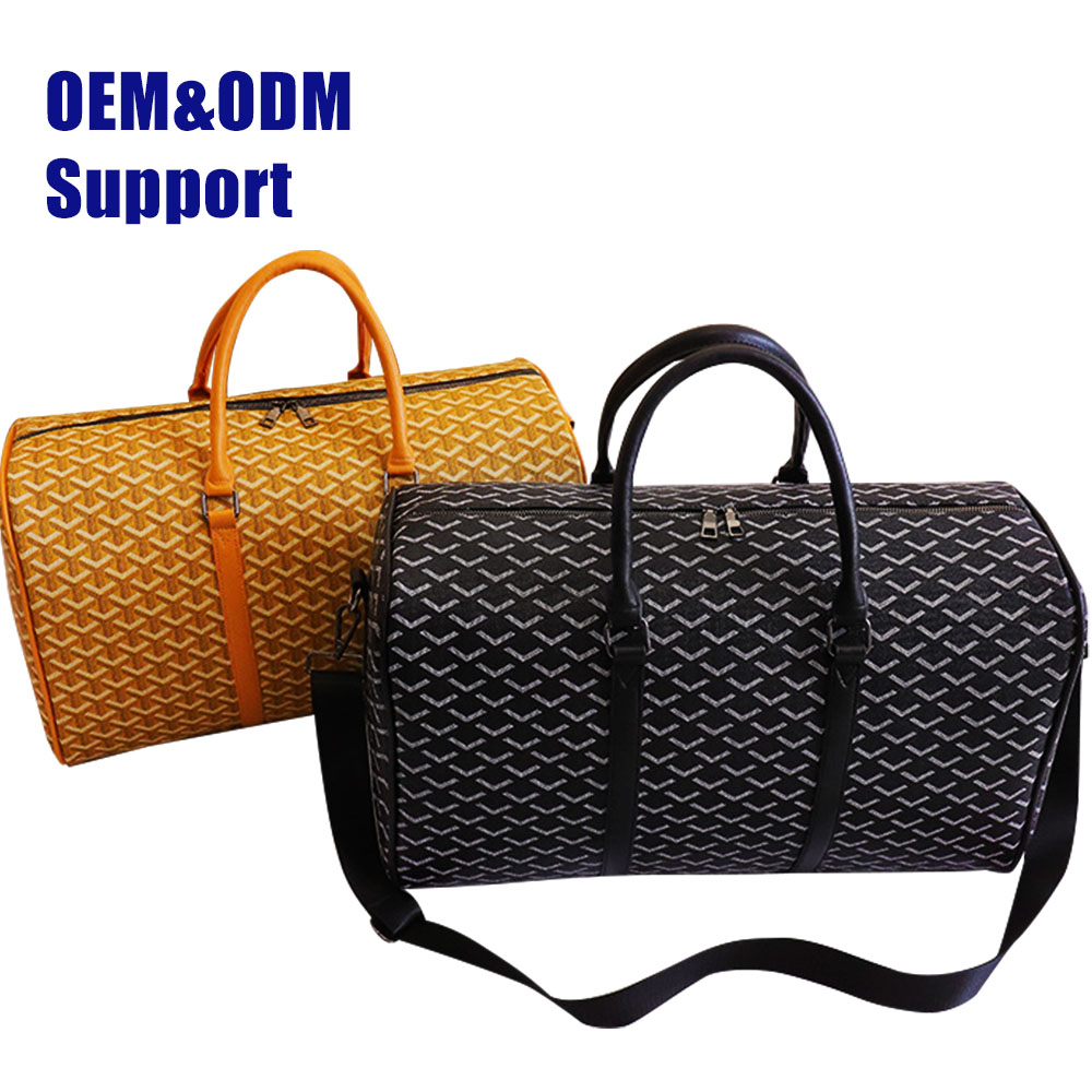 Деловой роскошный чемодан с логотипом на заказ, черная Дорожная сумка из искусственной кожи для путешествий и выходных