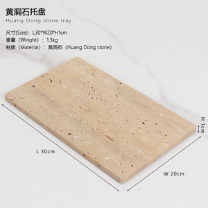 <span class=keywords><strong>Bandeja</strong></span> <span class=keywords><strong>rectangular</strong></span> de travertino de mármol Natural de lujo ligero de China, <span class=keywords><strong>bandeja</strong></span> de almacenamiento de joyas cosméticas - Product Image 6