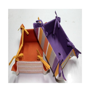 Paniers de rangement écologiques 100% coton, tissu toile durable, paniers organisateurs multi-usages pour jouets, vêtements, linge - Product Image 3