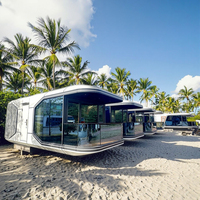 Maison Capsule Spatiale Modulaire Préfabriquée de Luxe Moderne, Cuisine Étanche, Installation Rapide, Structure en Acier, Entrepôt, Bureau
