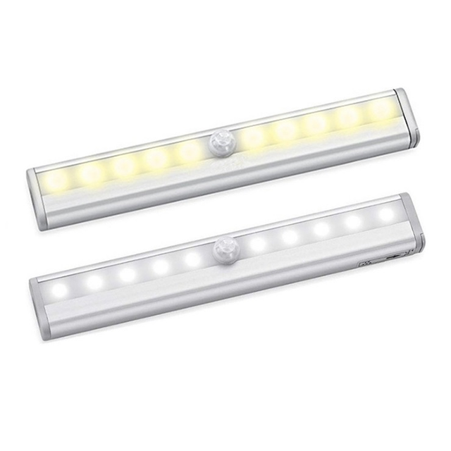 Cabinet Light Led Battery Powered Security Cabinet Lighting 10 Led Motion Sensor Closet Light