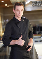 Nouveau chef uniforme chef vêtements boulangerie restaurant cuisine travail porter à manches longues serveuse vestes restauration unisexe chef uniformes