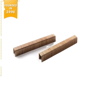 Grapas <span class=keywords><strong>de</strong></span> carpintería industriales <span class=keywords><strong>de</strong></span> acero 21Ga con anillo <span class=keywords><strong>de</strong></span> púas, cabeza espiral y doble cabeza <span class=keywords><strong>de</strong></span> 12.75mm, 80 grapas para grapadora neumática <span class=keywords><strong>de</strong></span> caja - Product Image 1