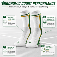 Chaussettes en coton tricotées pour enfants et jeunes - Logo personnalisé et design artistique personnalisé - Style sportif
