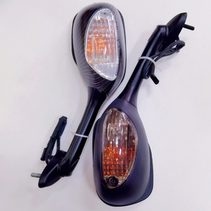 Nouveaux rétroviseurs de <span class=keywords><strong>moto</strong></span> JPMotor en plastique noir <span class=keywords><strong>intégrés</strong></span> <span class=keywords><strong>avec</strong></span> <span class=keywords><strong>clignotants</strong></span> et ampoule, garantie 90 jours - Product Image 1