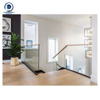 Balustre moderne en aluminium avec garde-corps en verre pour escalier, balcon, villa, terrasse
