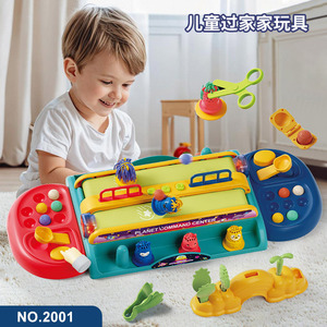 Ensemble de pâte à modeler multifonctionnel pour enfants avec des figurines de barbier et des avions de combat, pour les enfants de 2 à 6 ans, ensemble de jouets en plastique - Product Image 3