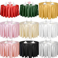 Nappe ronde en satin, lisse et infroissable, en soie satinée, pour hôtel, mariage, restaurant, banquet, fête à domicile
