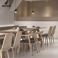 Ensemble de mobilier de restaurant moderne en bois massif de qualité supérieure avec tables de salle à manger et packs de sièges pour hôtels - Solution tout-en-un