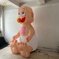 Poupées gonflables de dessin animé bon marché, figurines gonflables personnalisées pour bébés et enfants pour la décoration extérieure