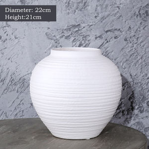 Vase en céramique de sol en grès blanc de Jingdezhen avec un style simple Art déco Glaçure unie pour la décoration de la maison Mariage Salon - Product Image 5