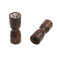 Outil de réparation de pointe de queue de billard 2-en-1 : Piqueur et ponceuse avec poignée antidérapante à texture bois – Accessoire d'entretien pour pointe de queue