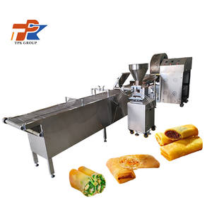 Máquina de doble hilera para hacer rollos de primavera, máquina para hacer rollos de primavera congelados, máquina de acero inoxidable para hacer rollos de huevo con certificación CE - Product Image 1