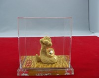 Vente en gros d'usine, cadeau d'entreprise, décoration de bureau et de maison, Nouvel An chinois 2024, serpents en or 24 carats Feng Shui, sérigraphie