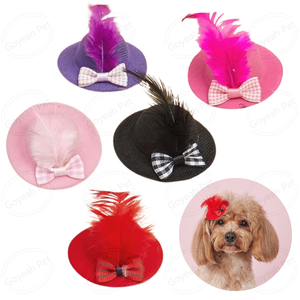 Toptan sevimli Pet saç yay köpek bakım aksesuarları yavru saç klipleri ile yaylar - Product Image 5