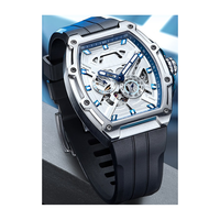 Montres mécaniques lumineuses en acier, design d'usine et personnalisées, avec petite seconde similaire à un volant d'inertie, pour marque privée