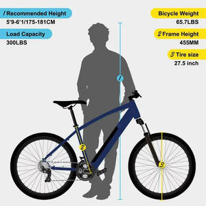 Nouveau style 27.5 pouces 350W 36V moteur 7 vitesses en aluminium <span class=keywords><strong>VTT</strong></span> <span class=keywords><strong>électrique</strong></span> pour adultes hommes femmes autre ville E vélo - Product Image 5