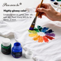 Pintura Profesional para Tela de 12 Colores, 25 ml, Permanente, No Tóxica, para Dibujar y Decorar Ropa, Camisetas y Zapatos
