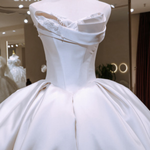 <span class=keywords><strong>Robe</strong></span> <span class=keywords><strong>de</strong></span> mariée élégante et classique, style princesse, avec buste sculpté plissé, fleurs, taille personnalisée, grandes tailles - Product Image 4