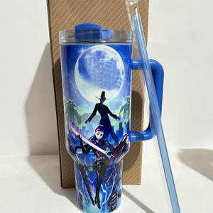 Vaso Térmico de Acero Inoxidable con Estampado de Equipo de Caza de <span class=keywords><strong>Brujas</strong></span> Luminoso, Taza de Café con Pajita, 40 oz, Brilla en la Oscuridad - Product Image 6