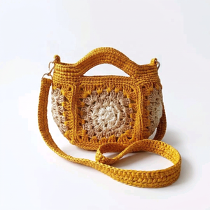 Mini sac bohème en crochet rose, style été, sac à main pour femme - Product Image 3