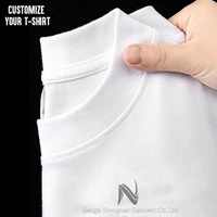 T-shirt à manches courtes en jersey 100% coton unisexe personnalisé en gros pour hommes, 220 grammes, impression de logo personnalisée en sérigraphie