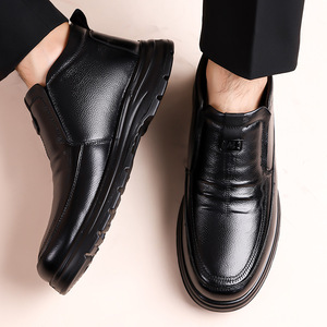 Botas de Invierno para Hombre de Cuero Genuino, con Punta Redonda, Forro de Felpa, Suela de Goma Antideslizante, Cálidas para la Nieve - Product Image 3