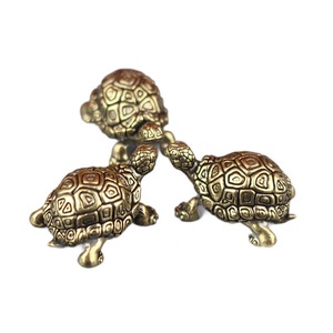Antieke simulatie messing maritieme dieren ambachten langlevende schildpad retro theehuisdier bureaudecoratie cadeau - Product Image 3