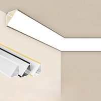 Système de profilés LED en aluminium pour plafond, éclairage principal, grand format, blanc/noir