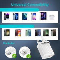 Chargeur mural USB-C PD 40W à charge rapide avec câble USB-C, accessoires mobiles pour téléphone portable, chargeur de voyage EU/UK/US/AU OEM