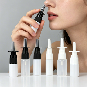 Botella de Plástico Cilíndrica de HDPE Blanca Sellada de 10ml, 15ml, 20ml con Tapa de Rosca, Dispensador de Líquido Cosmético, Impresión Serigráfica - Product Image 1