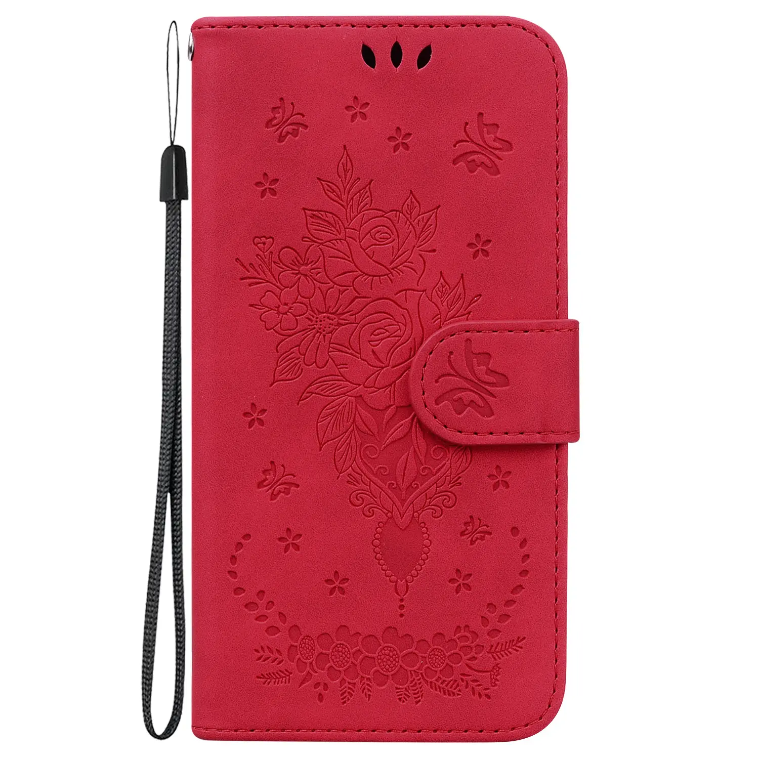 Sarung ponsel motif bunga, untuk Oppo Reno 9 Pro, untuk Redmi 12C sarung lipat dompet