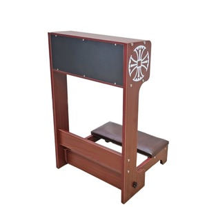 Comfortable Padded Prayer <strong>Bench</strong> for Kneeling - Religious Gift with Wood <strong>Shelf</strong> - Product Image 6