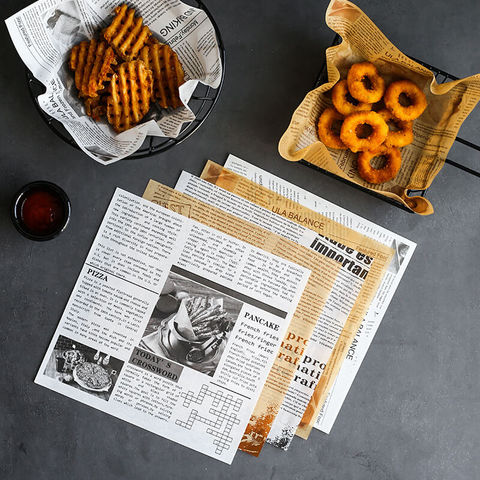 Custom Deli Paper Sheets Printed Food Wrapping Rolls Greaseproof paper