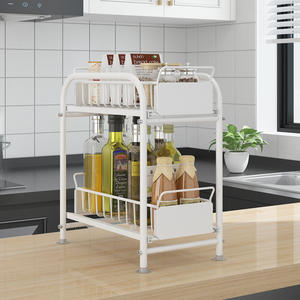 Estante de Almacenamiento Minimalista para Cocina, Tipo Rectangular, Desmontable, Organizador de Gabinete para Uso en Encimera - Product Image 1