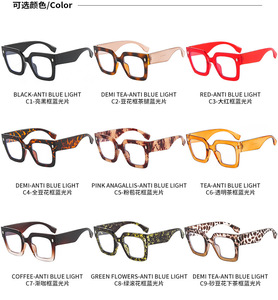 500 mới nhất thời trang cổ điển nhựa khung vuông chống ánh sáng màu xanh Kính mát kính quang học khung 2025 - Product Image 6