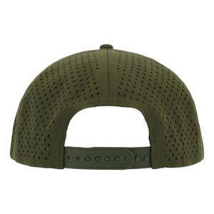 Casquette de golf OEM personnalisée en maille perforée avec logo, 6 panneaux, visière légèrement incurvée, snapback, patch en caoutchouc imperméable - Product Image 5