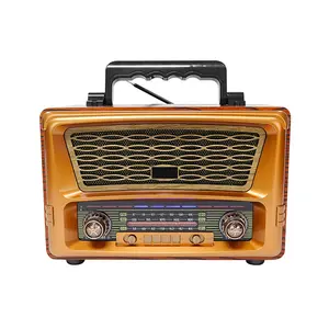 Radio portable MLK-7596 à l'ancienne radio vintage rechargeable avec télécommande