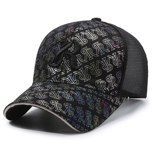 Gorra de béisbol con bordado de letras tridimensionales para hombre y mujer, gorra de malla transpirable con protección solar, sombrero de leopardo a cuadros - Product Image 3