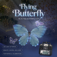 Dispositif de Vol Papillon Bionique Flitonic pour Mariée, Ailes Réalistes Battantes, Spectacle Lumineux LED, Écologique et Portable pour Fêtes