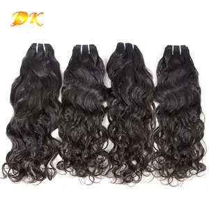 DK hair fashion trendy blend weave spring natural wave unprocessed Indian hair,luxury human hair bundles Natural 30in