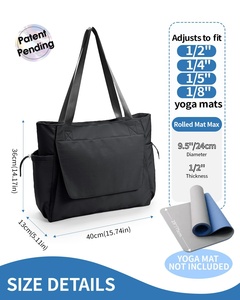 Sac de transport pour tapis de yoga, sac de sport, sac de voyage, grand format, imperméable, avec poche humide, logo personnalisé - Product Image 6